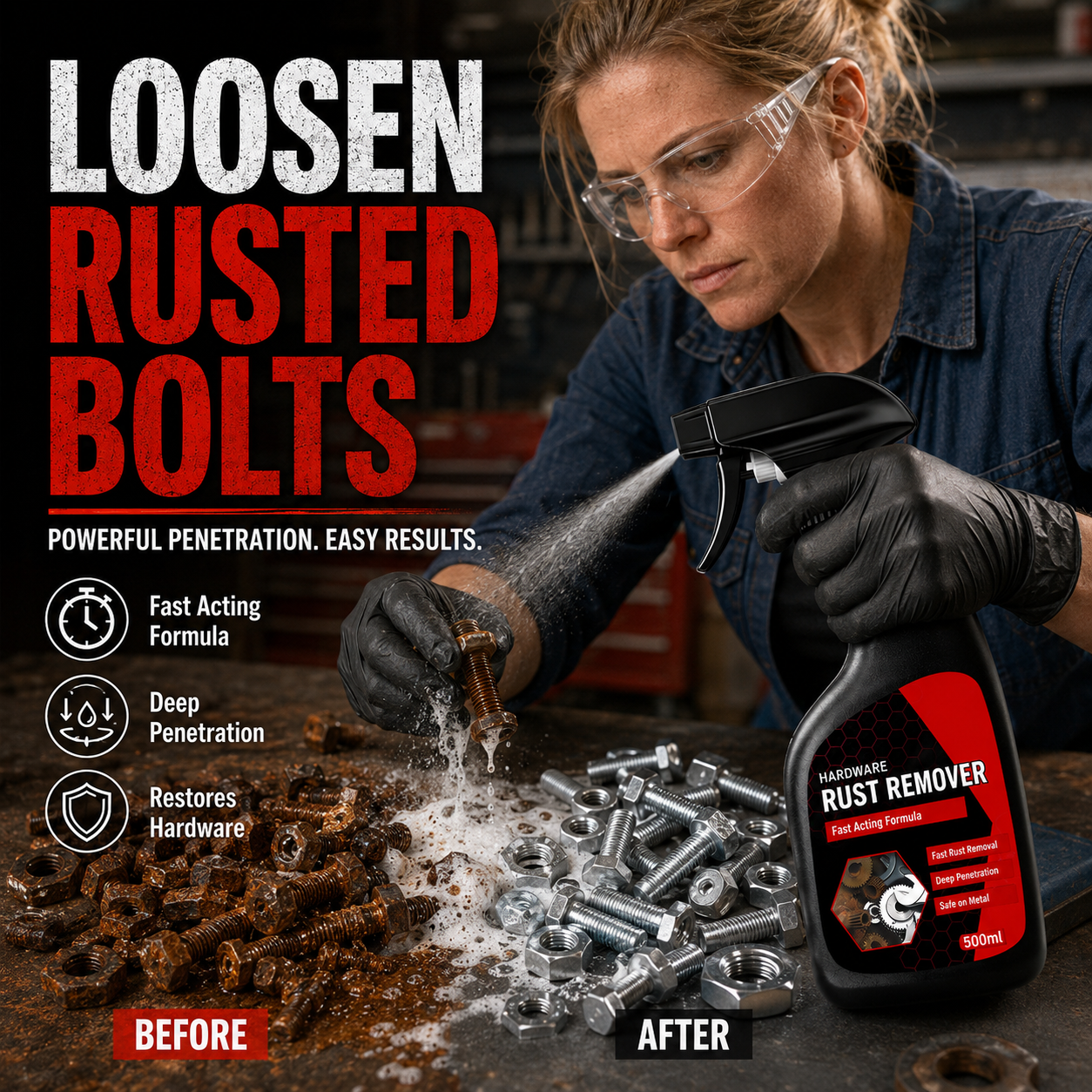 Fast Acting Hardware Rust Remover Spray