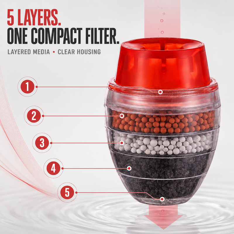 Easy Install 5-Layer Faucet Water Purifier