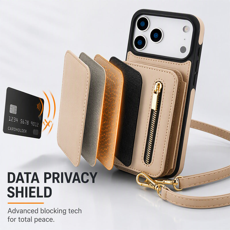 Bi-Fold Crossbody Wallet Phone Case