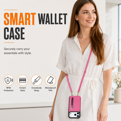 Bi-Fold Crossbody Wallet Phone Case
