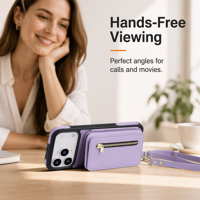 Bi-Fold Crossbody Wallet Phone Case