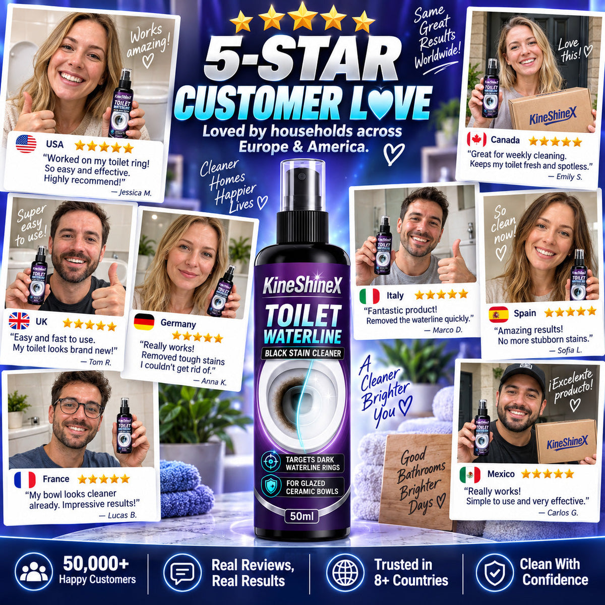 🥳HOT SALE🥳💞10K+ SOLD! Waterline Cleaner! Targets black rings, clinging formula & less scrubbing. Clean bowl – grab yours! ✅