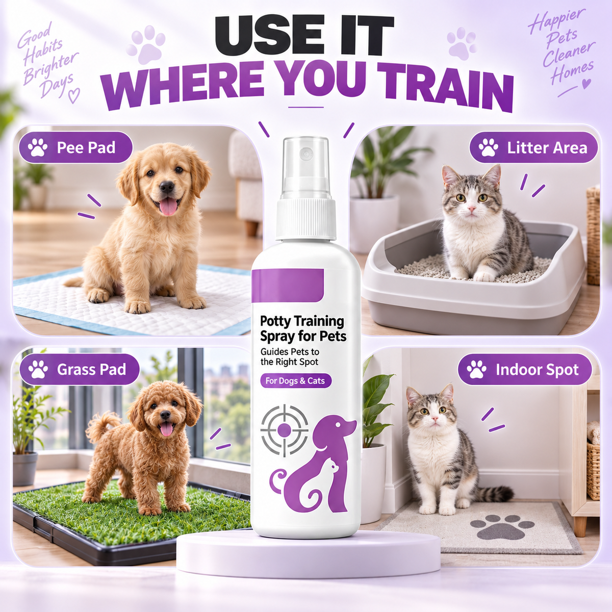 🥳HOT SALE🥳💞10K+ SOLD!⏰Potty Training Spray ! Guides pets, safe & easy spray. Cleaner home – grab yours! ✅