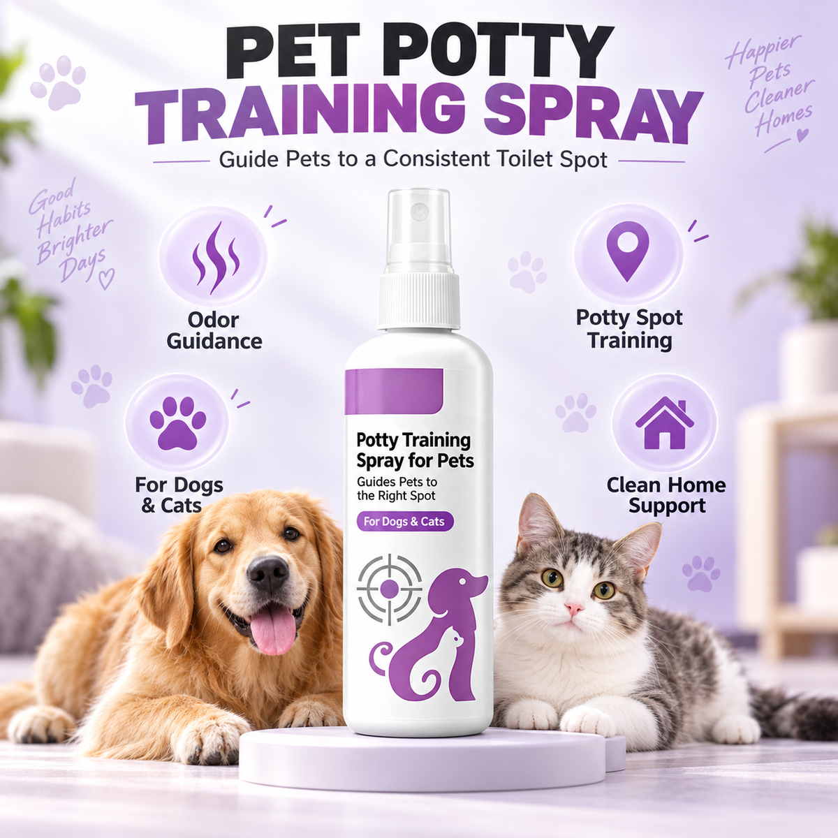🥳HOT SALE🥳💞10K+ SOLD!⏰Potty Training Spray ! Guides pets, safe & easy spray. Cleaner home – grab yours! ✅