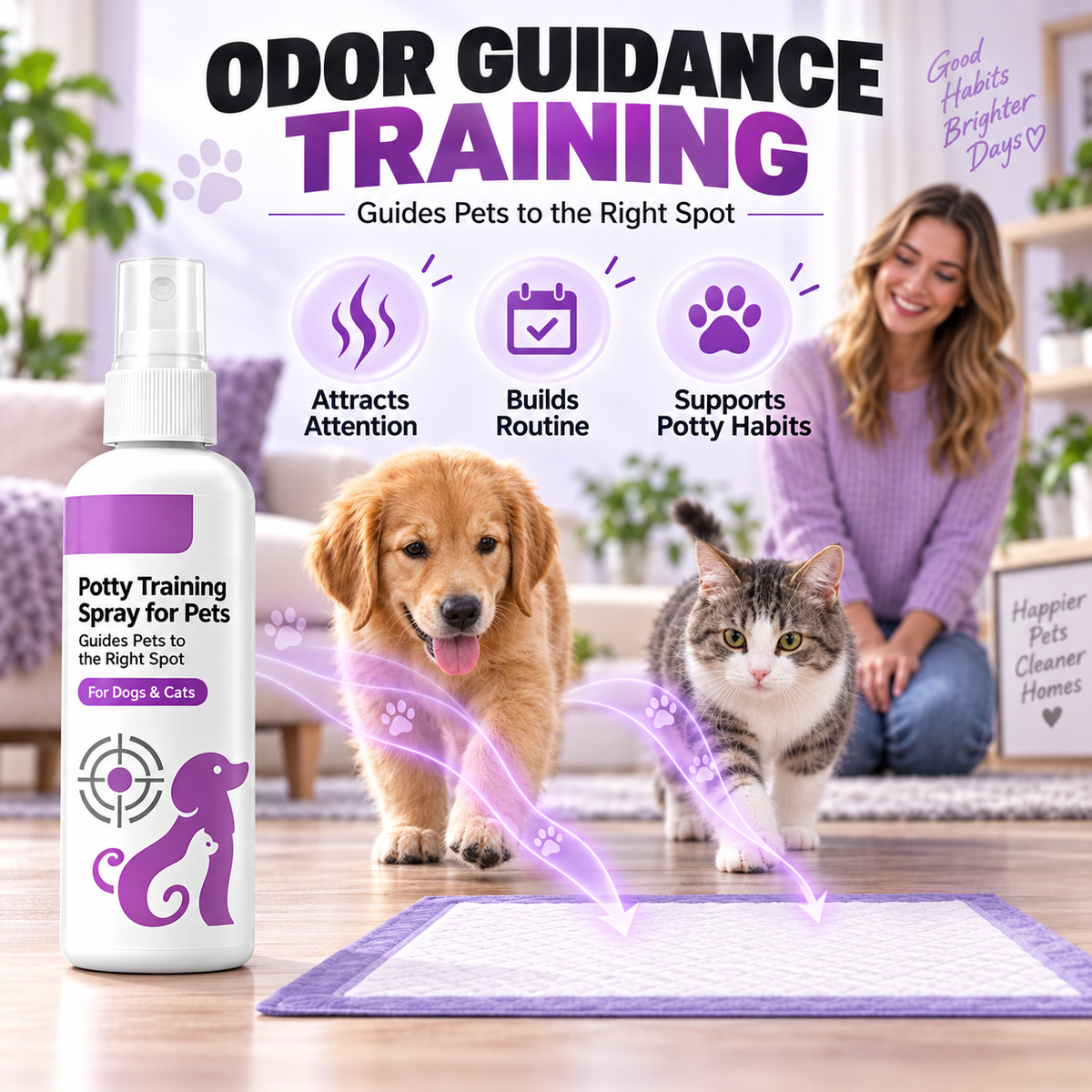 🥳HOT SALE🥳💞10K+ SOLD!⏰Potty Training Spray ! Guides pets, safe & easy spray. Cleaner home – grab yours! ✅
