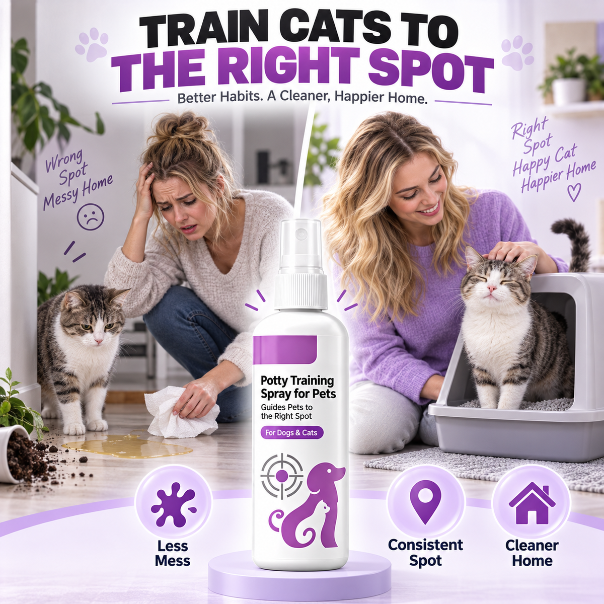 🥳HOT SALE🥳💞10K+ SOLD!⏰Potty Training Spray ! Guides pets, safe & easy spray. Cleaner home – grab yours! ✅