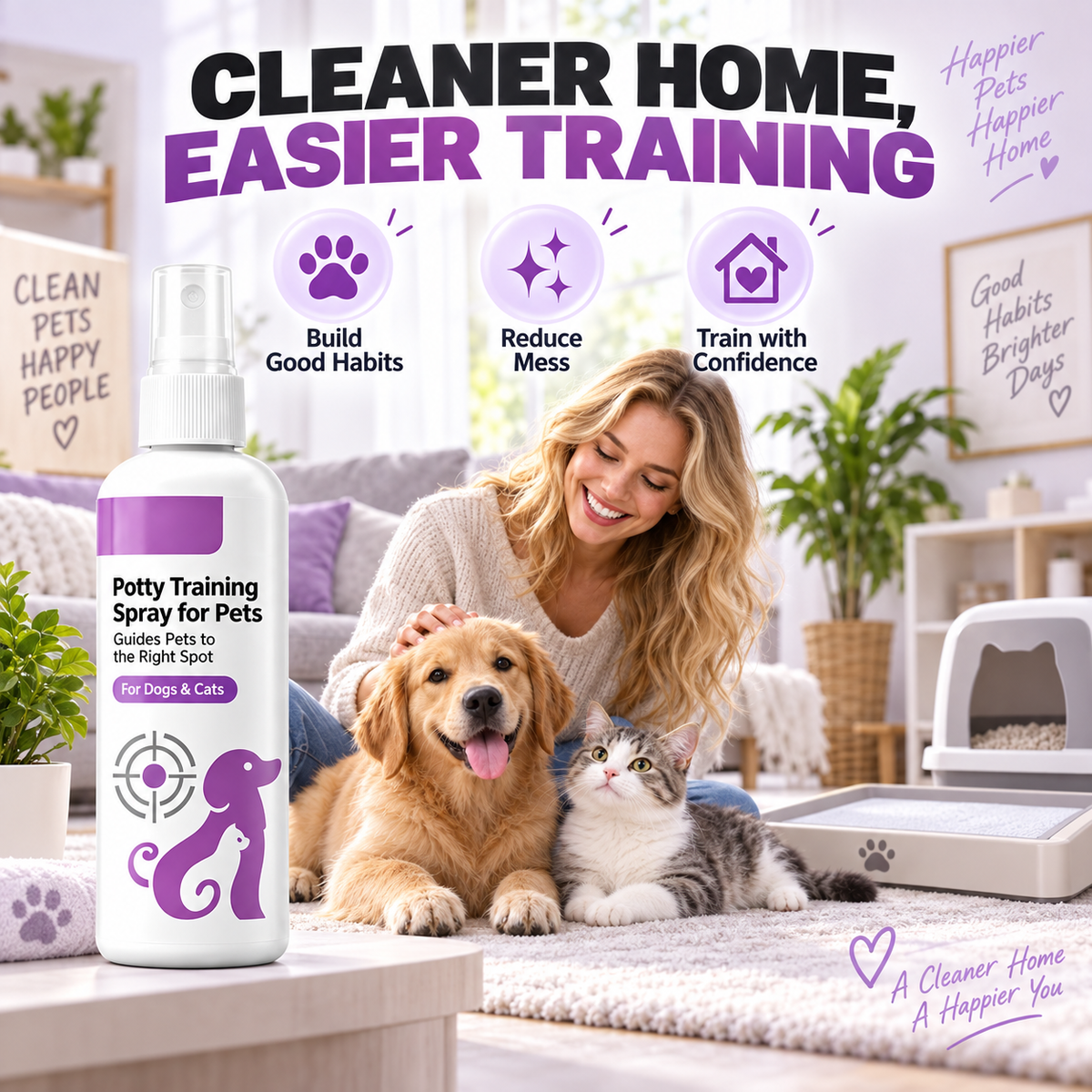 🥳HOT SALE🥳💞10K+ SOLD!⏰Potty Training Spray ! Guides pets, safe & easy spray. Cleaner home – grab yours! ✅