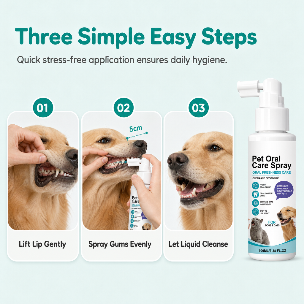 Pet Oral Care Spray for Dogs and Cats