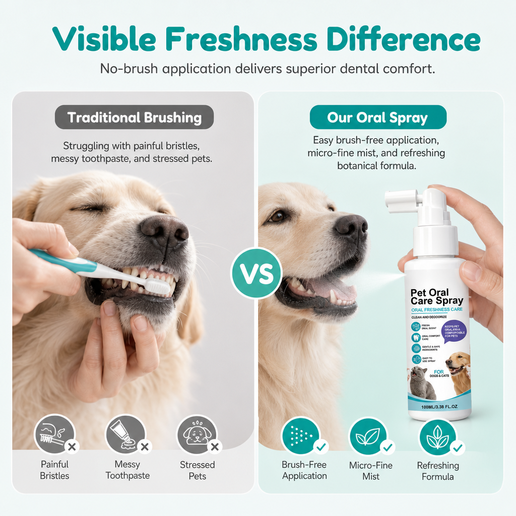 Pet Oral Care Spray for Dogs and Cats