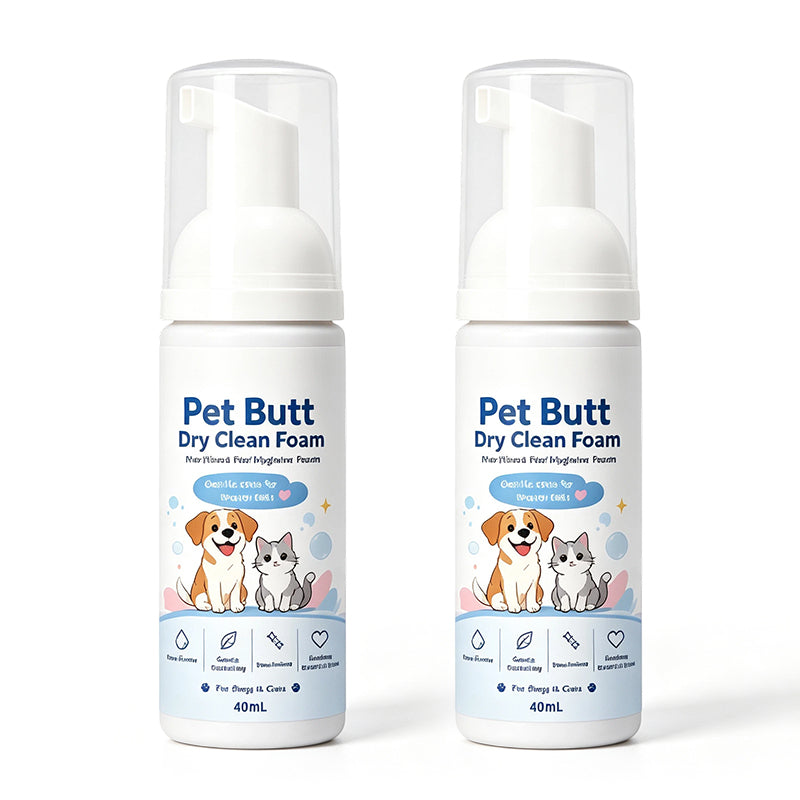 No-Rinse Pet Butt Dry Clean Foam for Dogs & Cats