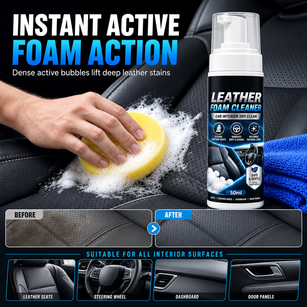 Car Interior Leather Foam Cleaner Kit