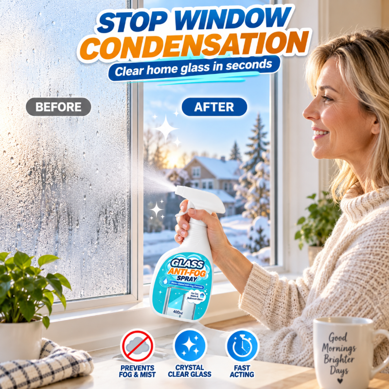 Glass Anti-Fog Spray for Car Windshield & Home Windows
