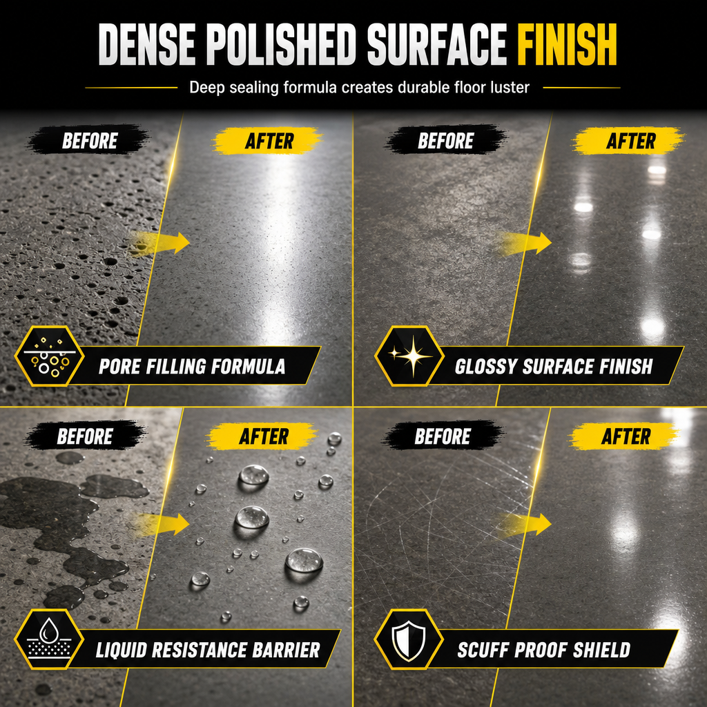 Garage Cement Floor Dusting Hardener – Seal, Harden & Stop Dust for Good 🏠✨