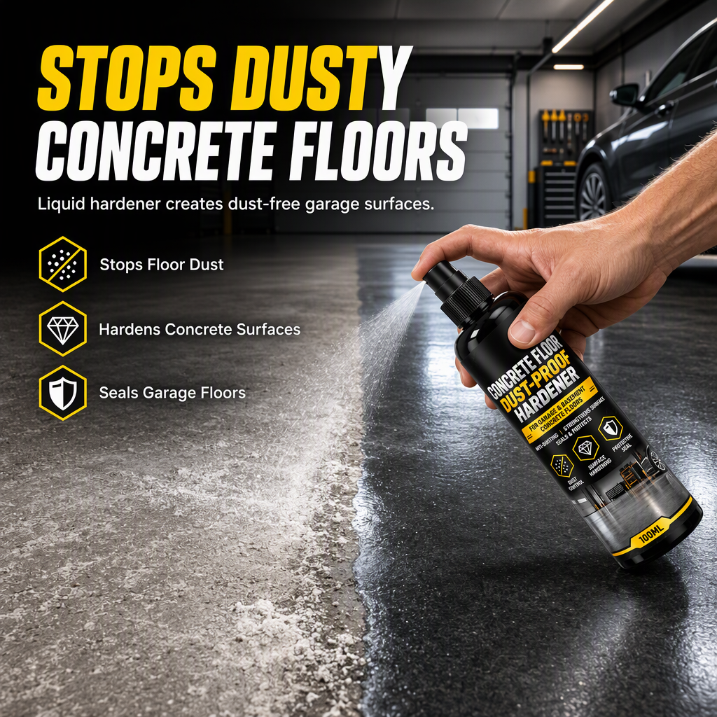 Garage Cement Floor Dusting Hardener – Seal, Harden & Stop Dust for Good 🏠✨