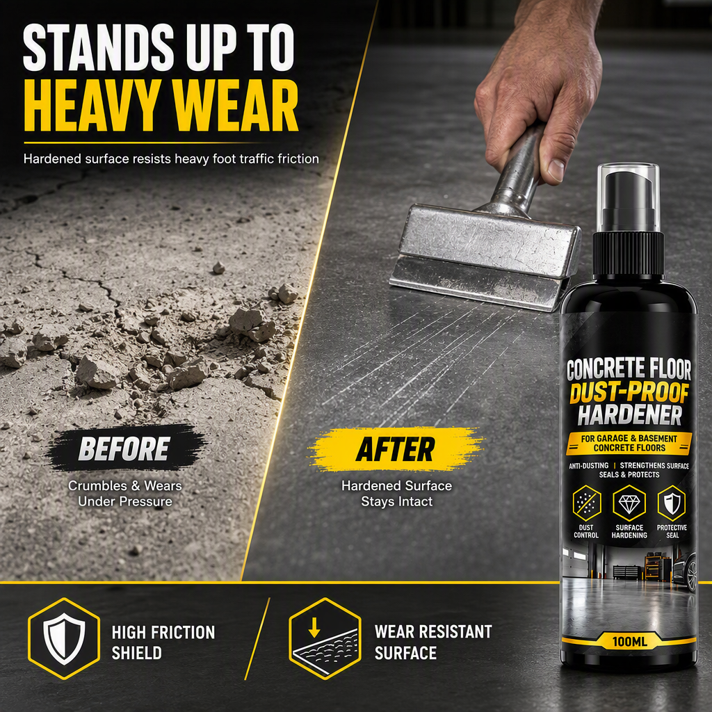 Garage Cement Floor Dusting Hardener – Seal, Harden & Stop Dust for Good 🏠✨