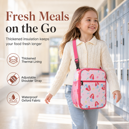 Large Capacity Kids Cartoon Insulated Lunch Bag