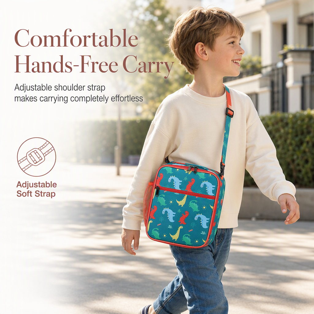 Large Capacity Kids Cartoon Insulated Lunch Bag