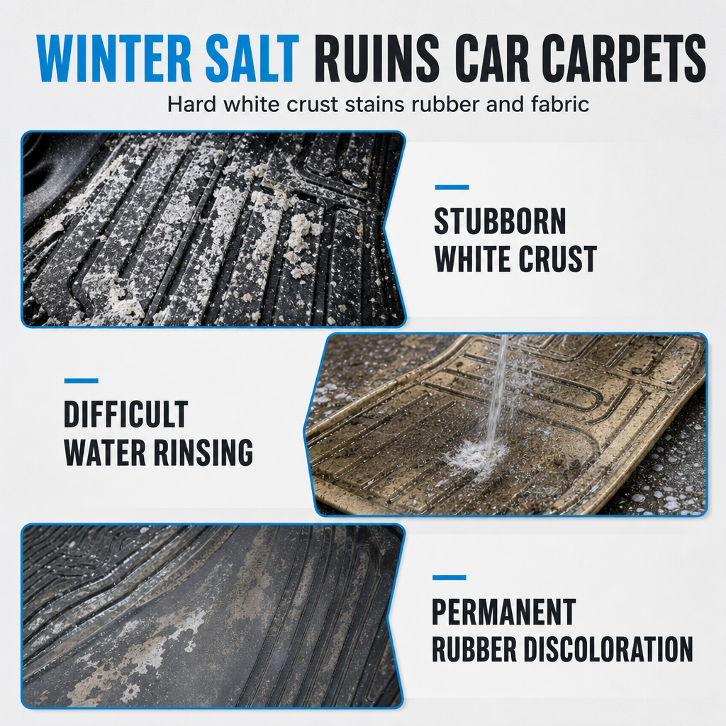 Car Rubber Floor Mat Winter Salt Stain Remover Spray
