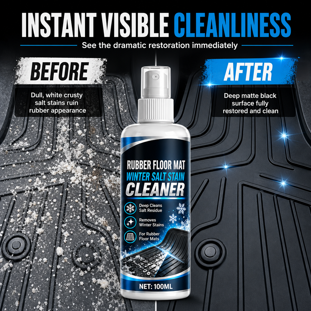 Car Rubber Floor Mat Winter Salt Stain Remover Spray