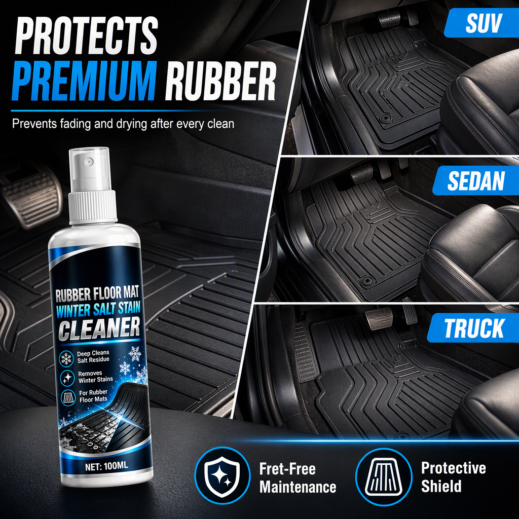 Car Rubber Floor Mat Winter Salt Stain Remover Spray