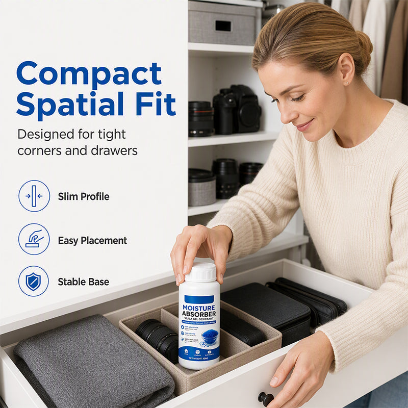 🥳2026 HOT SALE🥳💞50K+ SOLD! 💧🛡️ Silica Moisture Absorber Beads – rapid moisture capture, odorless & safe. 100g compact bottle for closets, electronics & storage! 🏠✅