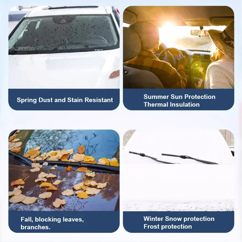 ⛄️All Seasons Sunshade Ice Cover – Protect Your Windscreen from Sun, Frost & Snow, Easy to Fit & Store 🚗✨