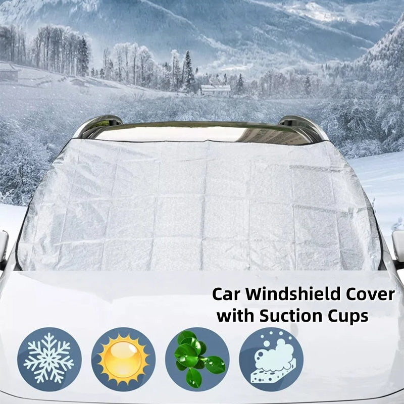 ⛄️All Seasons Sunshade Ice Cover – Protect Your Windscreen from Sun, Frost & Snow, Easy to Fit & Store 🚗✨