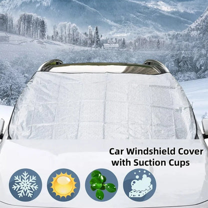 ⛄️All Seasons Sunshade Ice Cover – Protect Your Windscreen from Sun, Frost & Snow, Easy to Fit & Store 🚗✨