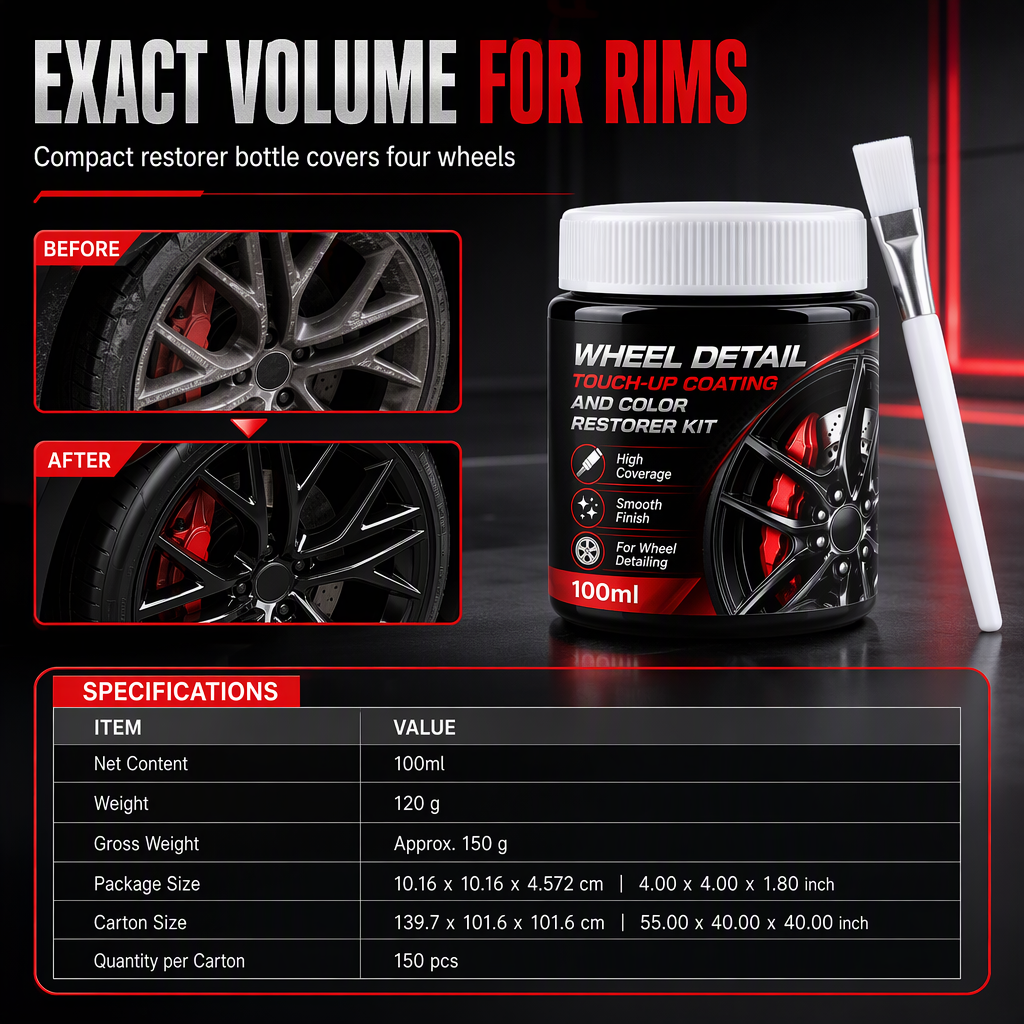 Car Wheel Touch Up with Detail Brush