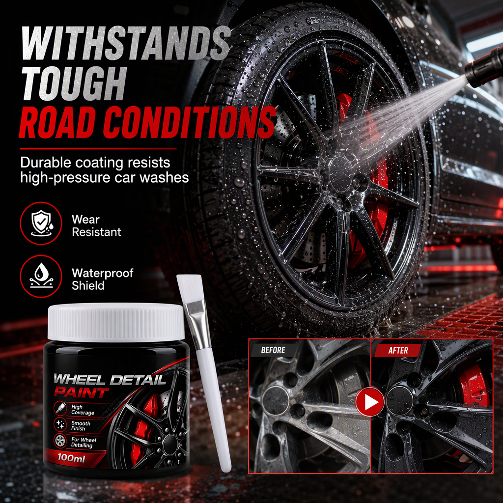 Car Wheel Touch Up with Detail Brush
