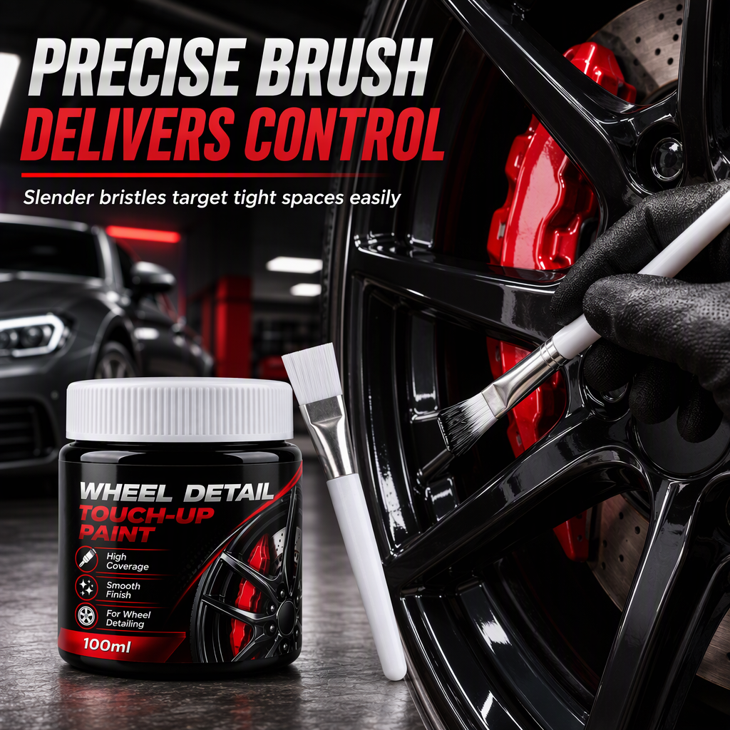 Car Wheel Touch Up with Detail Brush