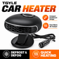 Portable Car Heater Defroster with 360-Degree Rotating Base