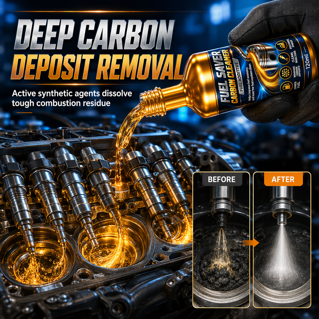 Car System Cleaner Additive – Deep Injector Cleanse, Carbon Deposit Removal & Restore Lost MPG