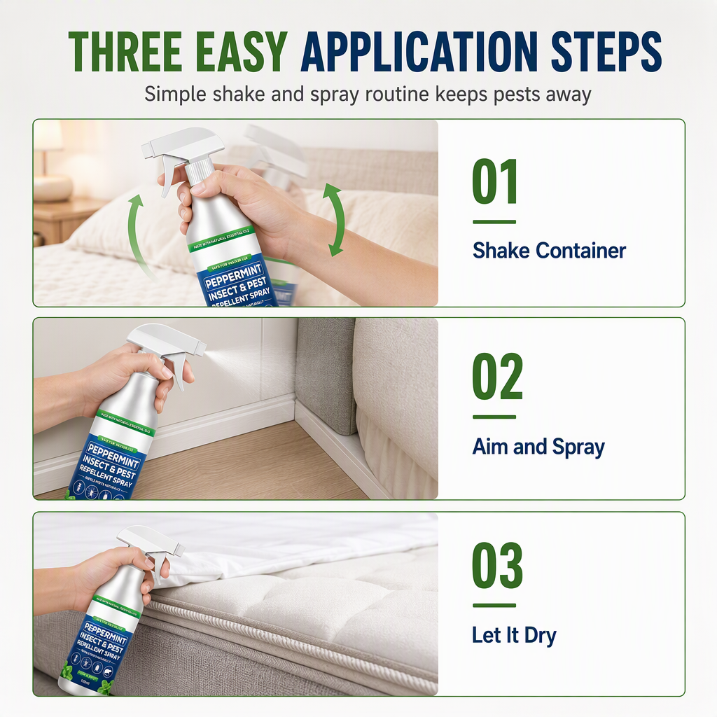 Household Peppermint Scented Insect Repellent Spray 120ml for Ants Spiders and Cockroaches in Kitchens and Window Gaps