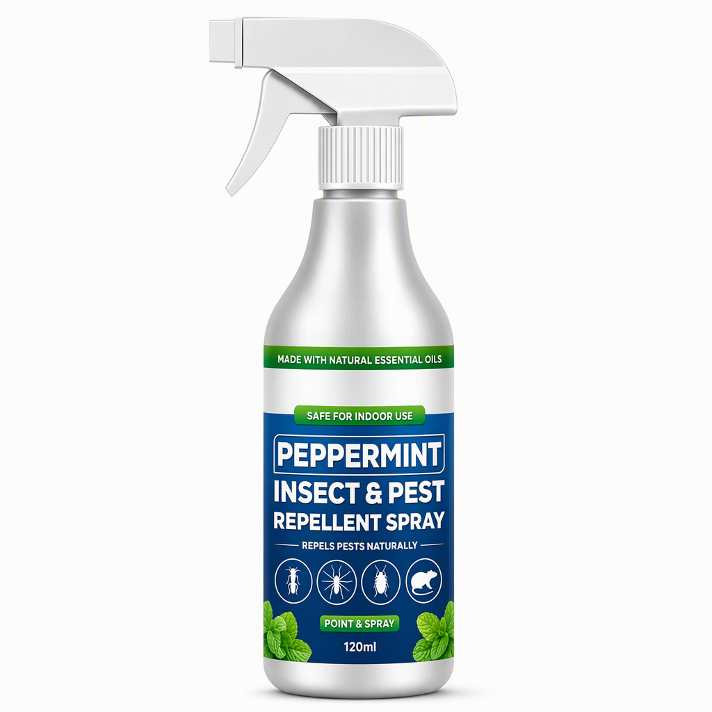 Household Peppermint Scented Insect Repellent Spray 120ml for Ants Spiders and Cockroaches in Kitchens and Window Gaps