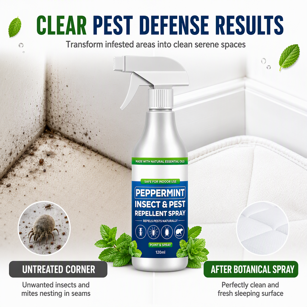 Household Peppermint Scented Insect Repellent Spray 120ml for Ants Spiders and Cockroaches in Kitchens and Window Gaps