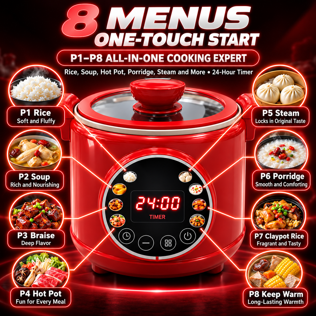 Multi-Functional Smart Electric Cooker