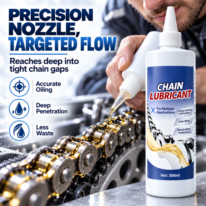 Multi-Purpose Chain Lubricant with Precision Pointed Nozzle