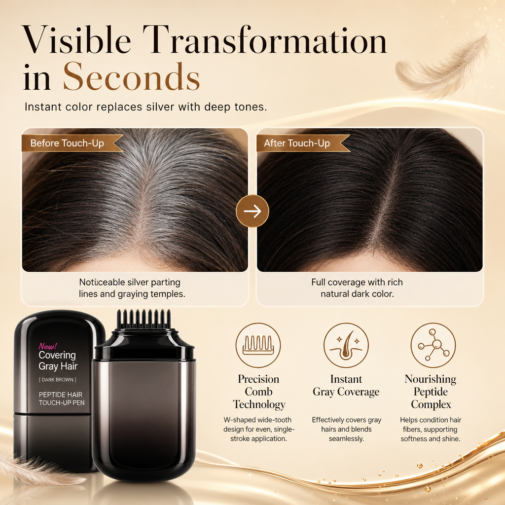 Temporary Hair Color Touch Up Stick for Gray Coverage
