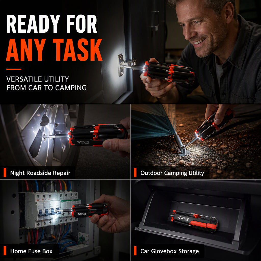 ⏳Time-Limited Special ⏰ Folding Multi-Bit Screwdriver with LED