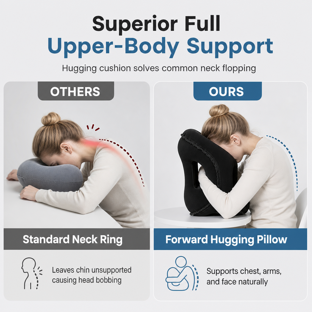 Inflatable Travel Pillow Portable Nap Pillow