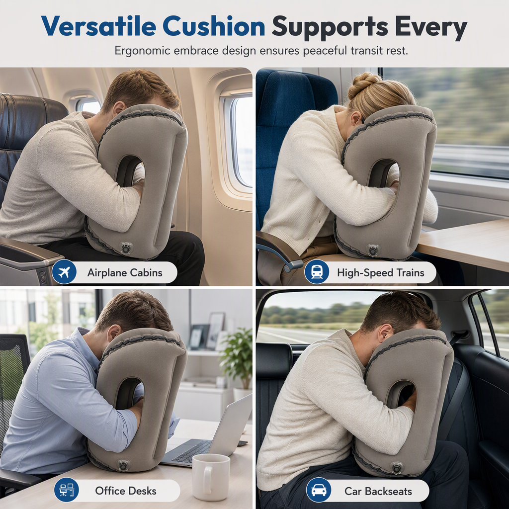 Inflatable Travel Pillow Portable Nap Pillow