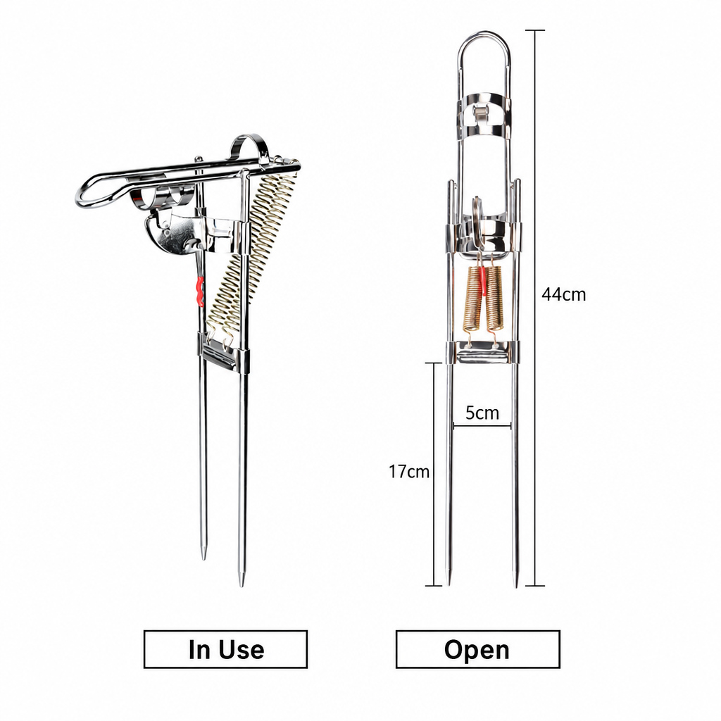 Automatic Double Spring Fishing Rod Holder