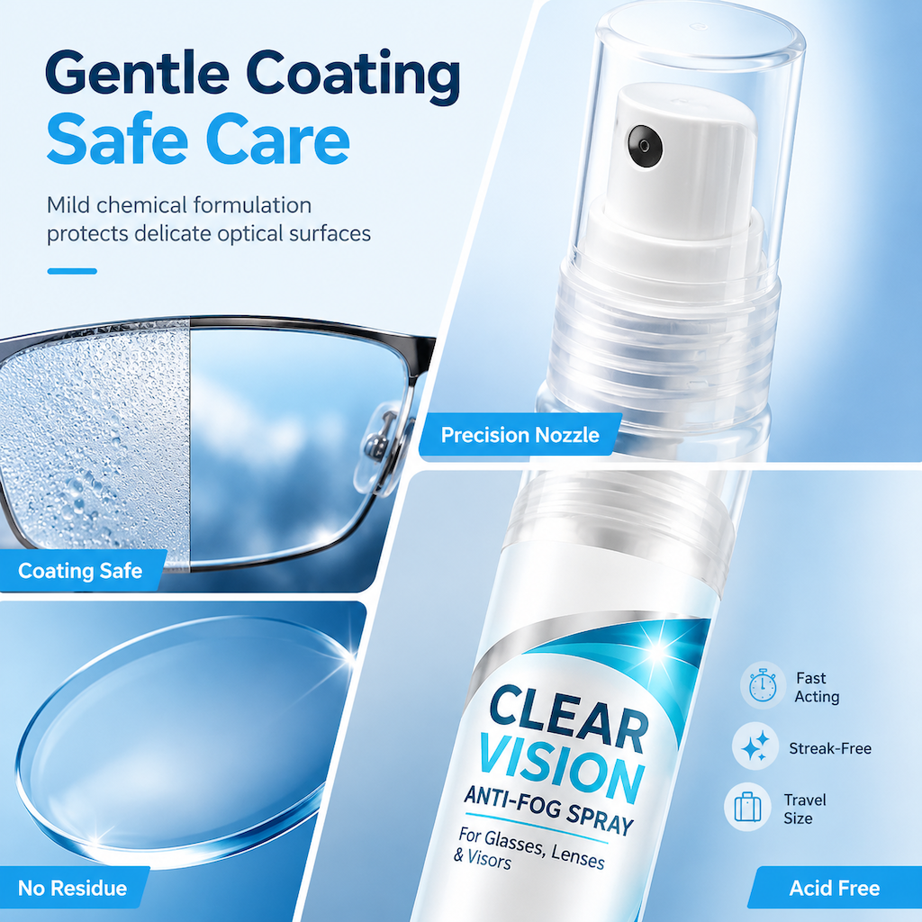 Portable Glasses Anti-Fog Spray and Lens Defogger