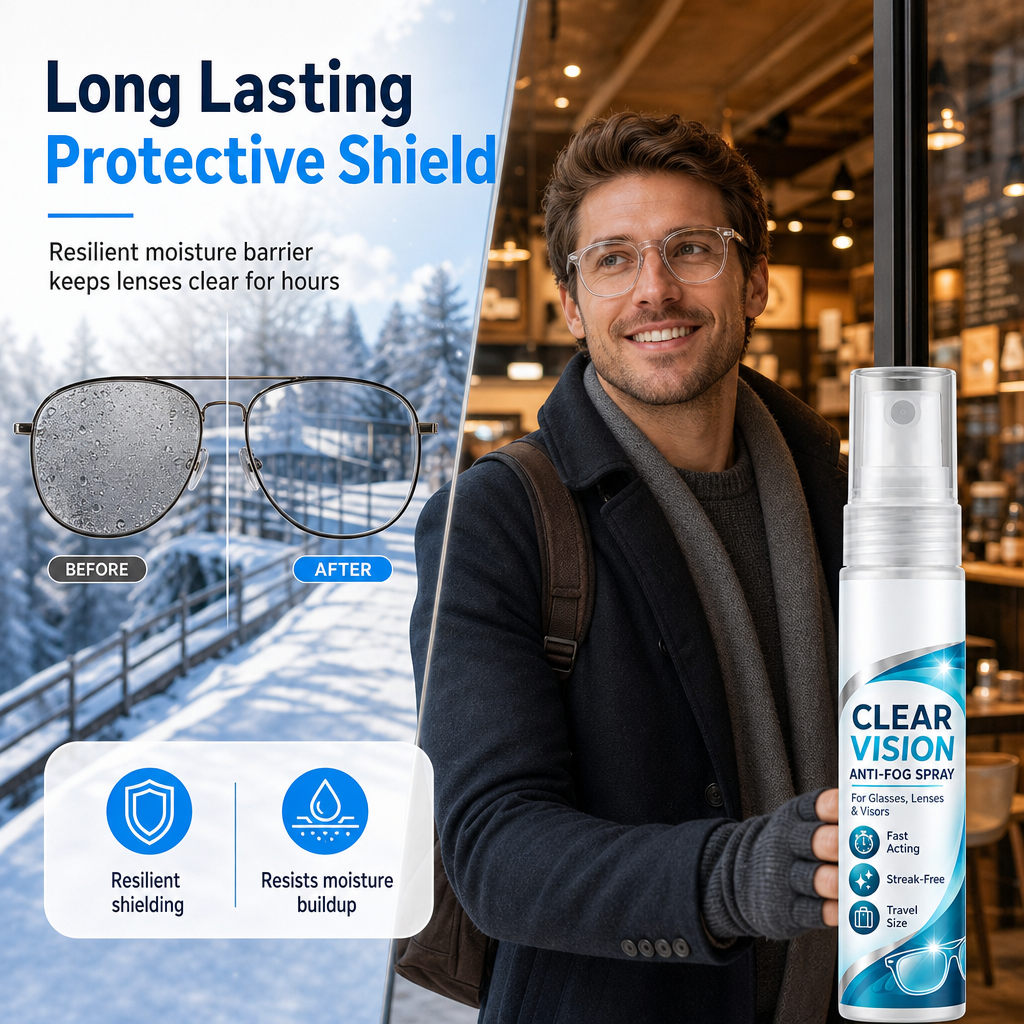 Portable Glasses Anti-Fog Spray and Lens Defogger