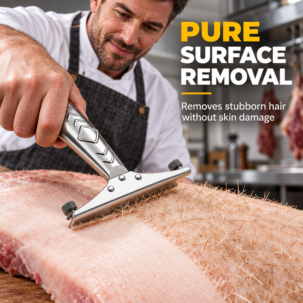 Household Kitchen Handmade Metal Pig Hair Scraper