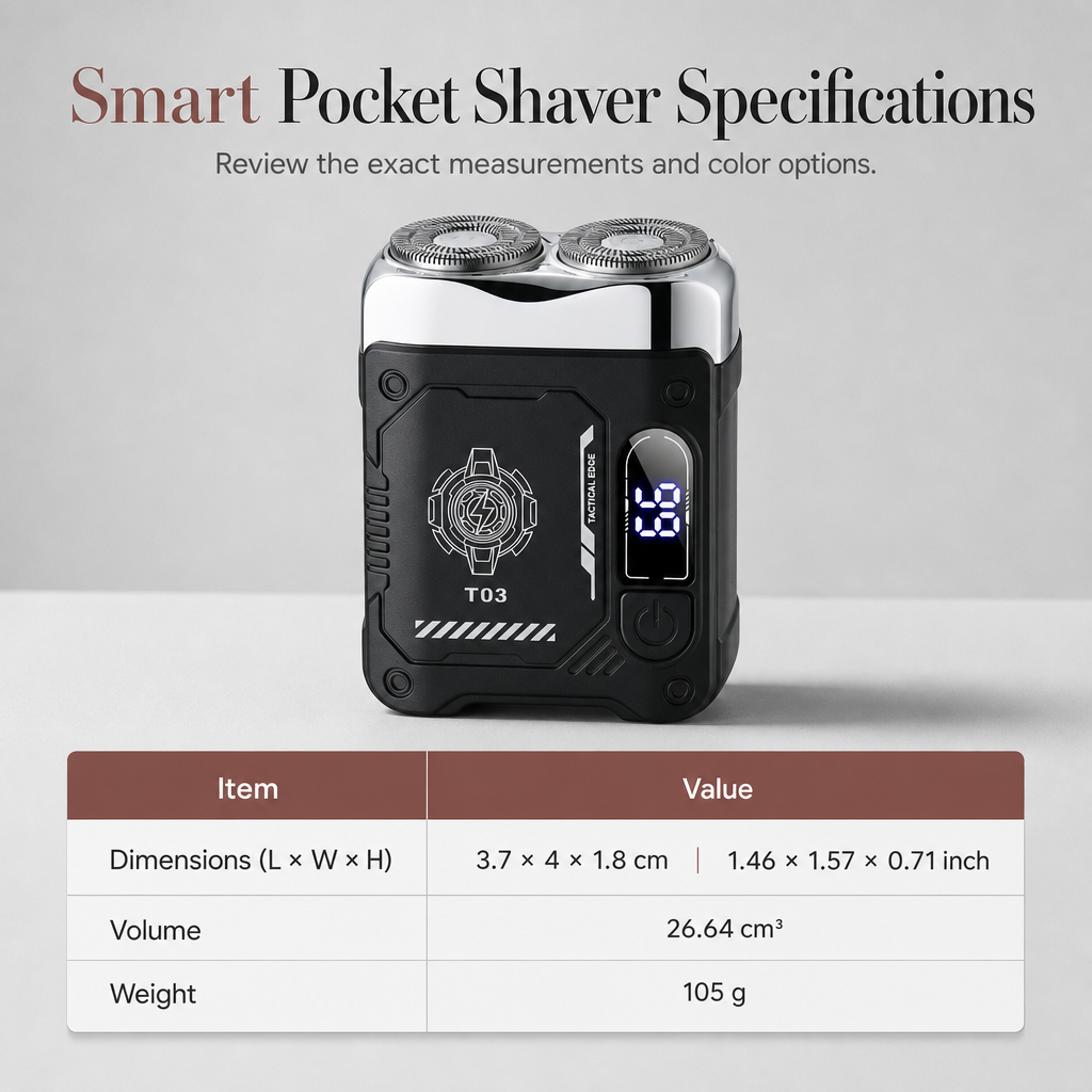 Mini Portable Electric Dual Head Shaver for Men