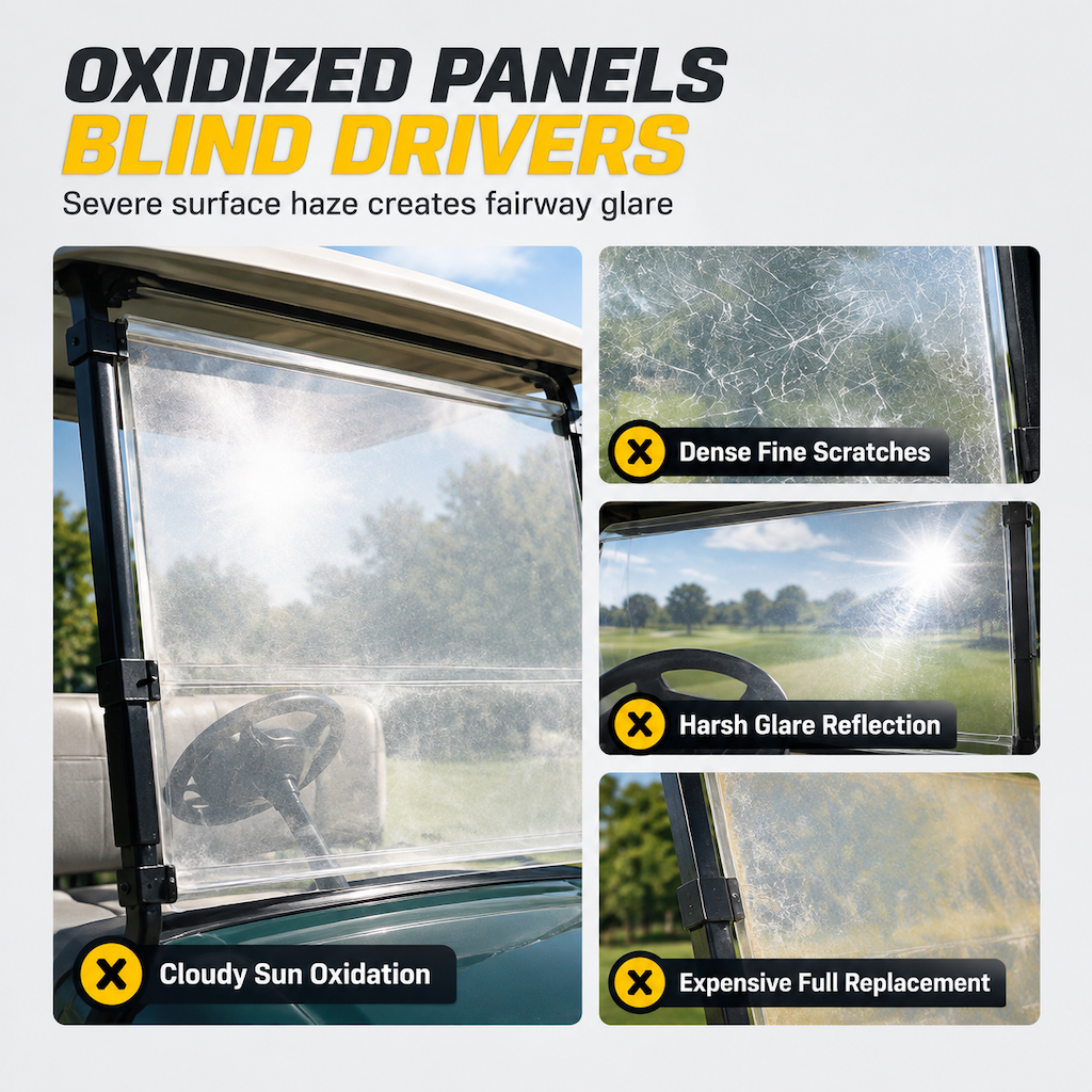 Golf Cart Windshield Scratch Repair Paste with Sponge