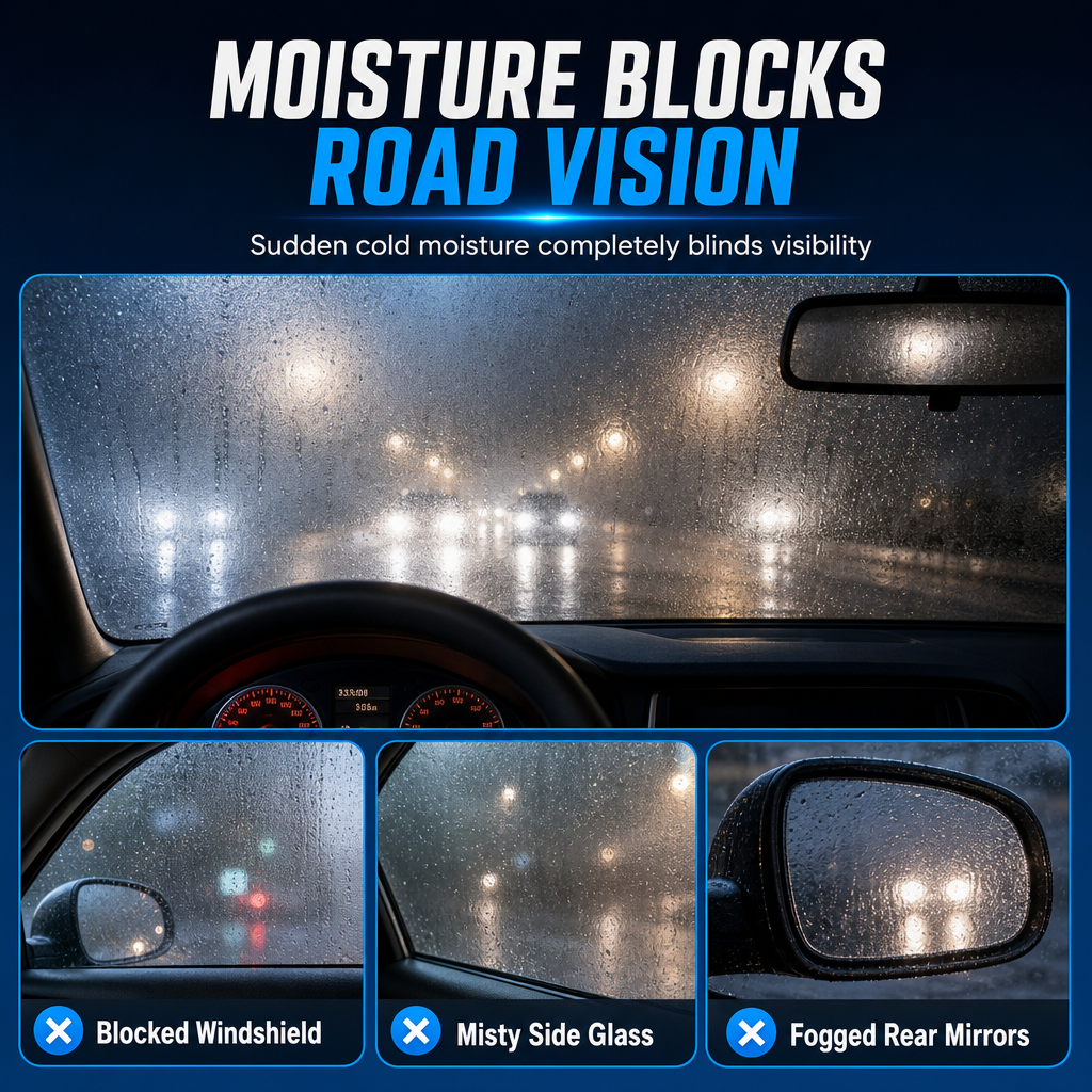 Long Lasting Car Glass Anti Fog Spray 100ml with Towel Set for Car Windows and Rearview Mirrors