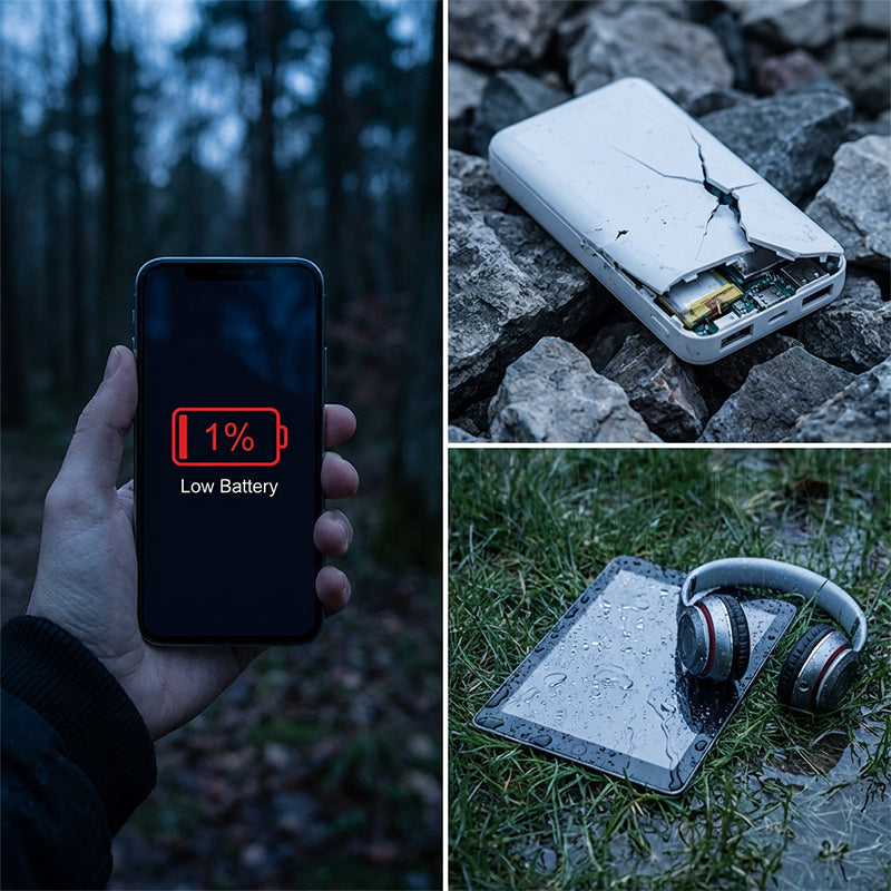 Solar Power Bank with LED Flashlight
